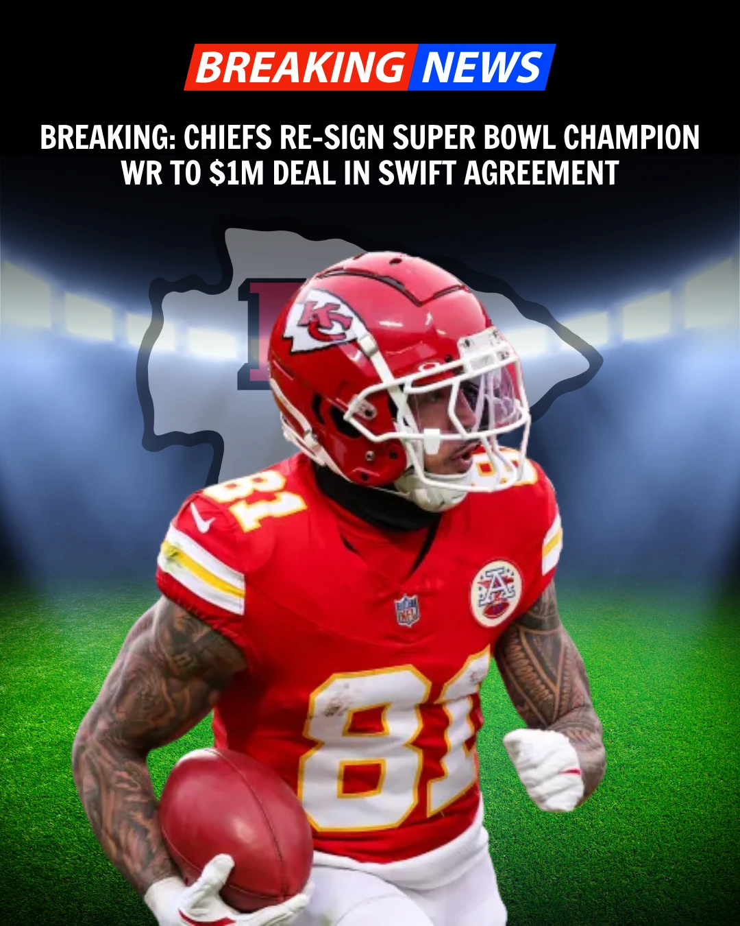 BREAKING: Chiefs Re-Sign Super Bowl Champion WR to $1M Deal in Swift Agreement