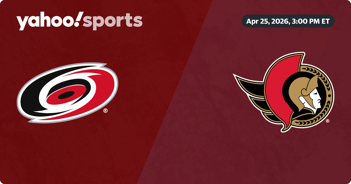 Carolina Hurricanes @ Ottawa Senators: Live game updates, stats, play-by-play - Yahoo Sports